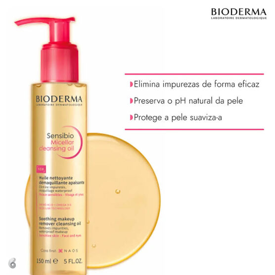 Óleo Micelar Bioderma Demaquilante Sensibio