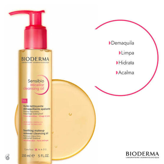 Óleo Micelar Bioderma Demaquilante Sensibio