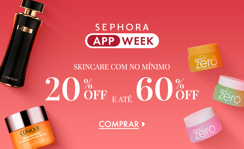 Skincare | Skincare com no mínimo 20% Off até 60% Off