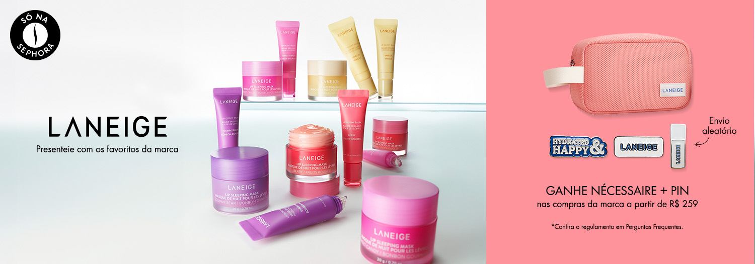 Laneige | Ganhe nécessaire + pin nas compras da marca a partir de R$ 259
