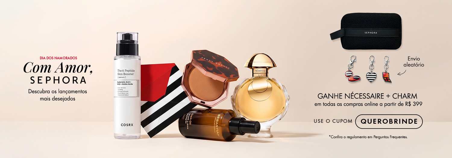 Conheça os últimos lançamentos | Ganhe nécessaire + charm em todas as compras online a partir de R$ 399 - Use o cupom: QUEROBRINDE